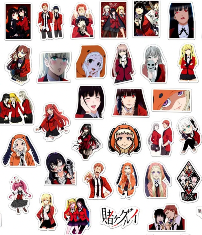 Kakegurui Anime 50 Piece Sticker Set