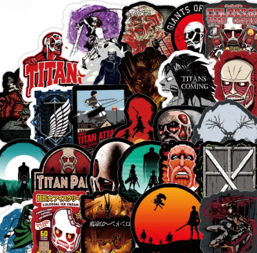 Attack On Titan Anime 100 Piece Sticker Set