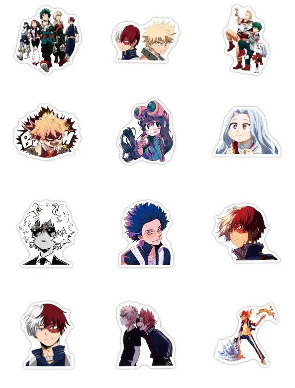 My Hero Academia Anime 50 Piece Sticker Set