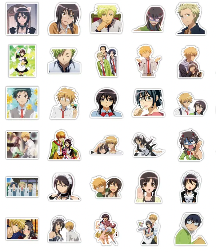 Maid Sama Anime 100 Pc Sticker Set