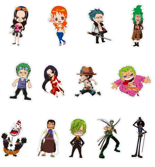 One Piece Anime 50 Piece Sticker Set