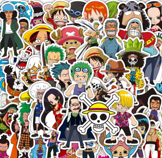 One Piece Anime 50 Piece Sticker Set