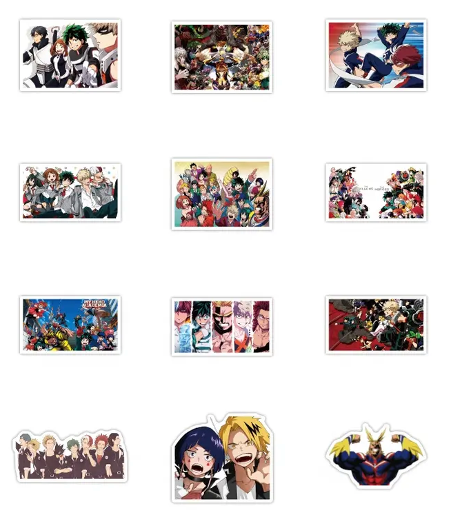 My Hero Academia Anime 50 Piece Sticker Set