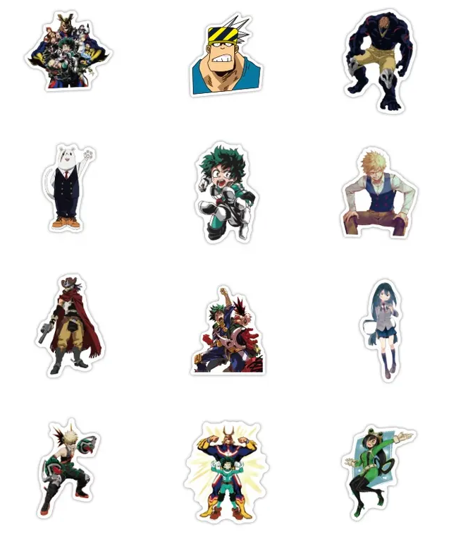 My Hero Academia Anime 50 Piece Sticker Set