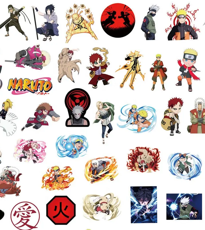 Naruto Anime 50 Piece Sticker Set