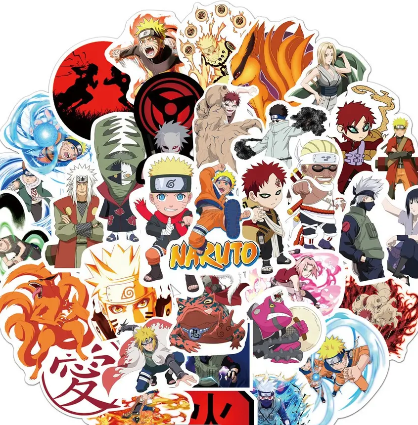 Naruto Anime 50 Piece Sticker Set