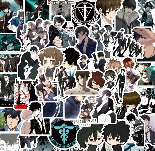 Psycho Pass Anime 50 Piece Sticker Set