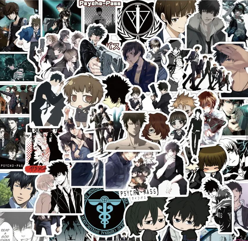 Psycho Pass Anime 50 Piece Sticker Set