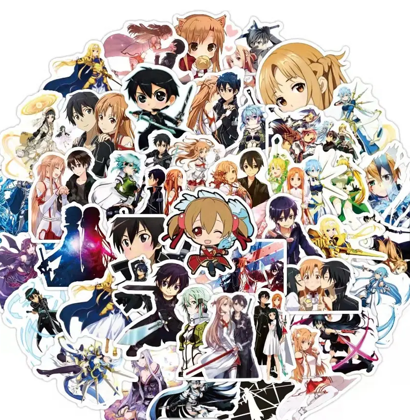 Sword Art Online Anime 50 PC Sticker Set