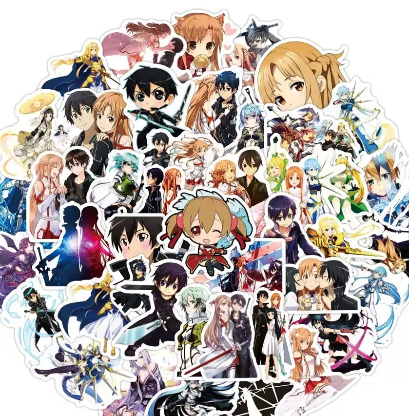 Sword Art Online Anime 50 PC Sticker Set