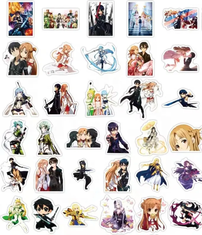 Sword Art Online Anime 50 PC Sticker Set