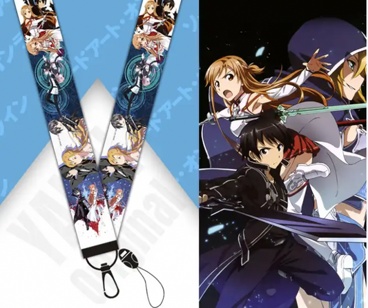 Sword Art Online Anime Lanyard Keychain