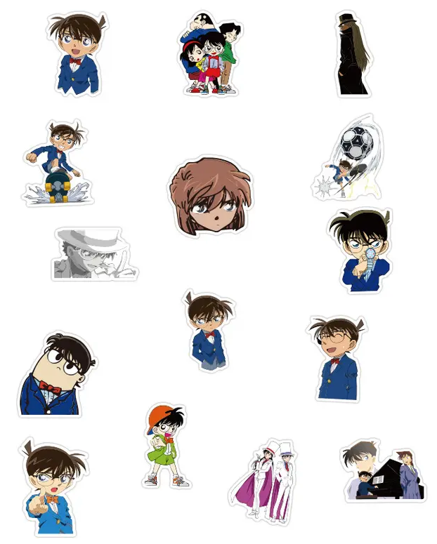 Detective Conan Anime 50 Piece Sticker Set