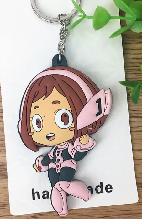 My Hero Academia Uraraka Anime Rubber Keychain