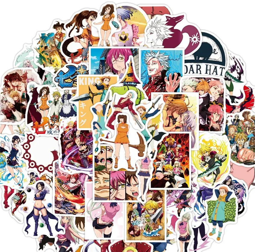 Seven Deadly Sins Anime 50 Piece Sticker Set