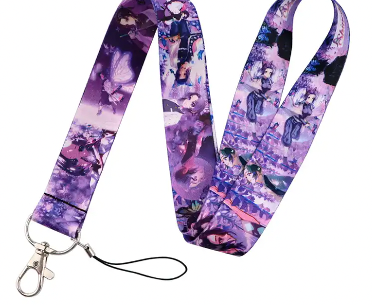 Demon Slayer Shinobu Anime Lanyard Keychain