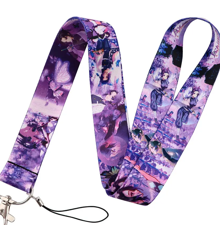 Demon Slayer Shinobu Anime Lanyard Keychain