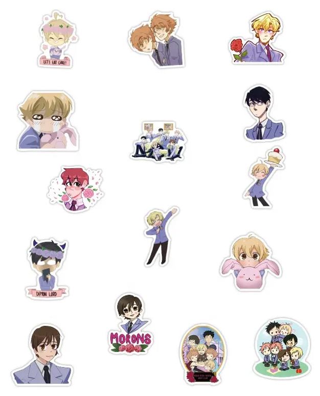 Ouran High School Host Club Anime 50 Piece Sticker Set