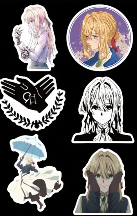 Violet Evergarden Anime 50 Piece Sticker Set