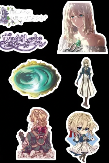 Violet Evergarden Anime 50 Piece Sticker Set