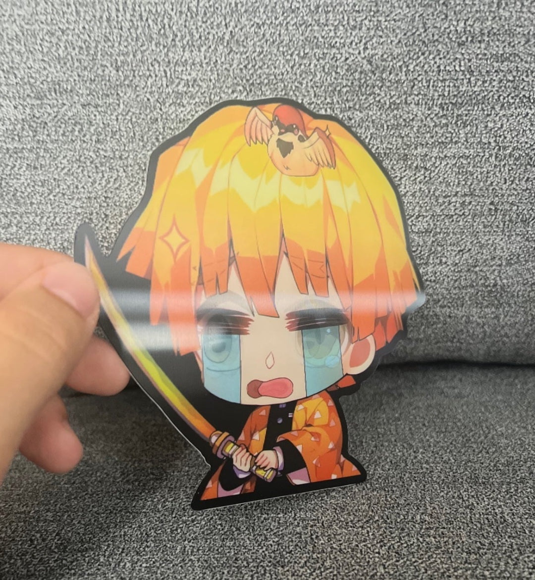 Demon Slayer Zenitsu Chibi 3D/Motion Sticker