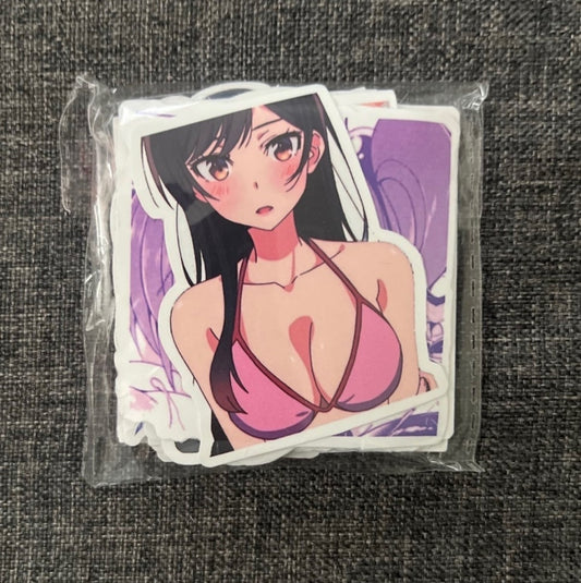 Waifu Anime 50 Piece Sticker Set