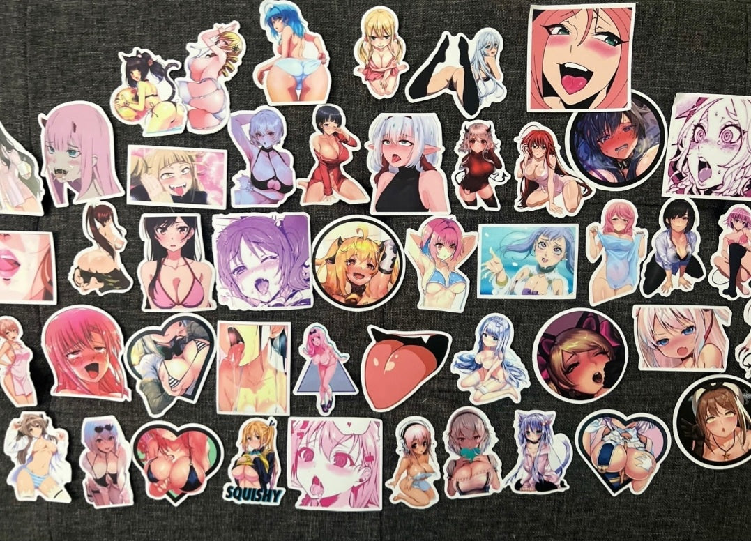 Waifu Anime 50 Piece Sticker Set