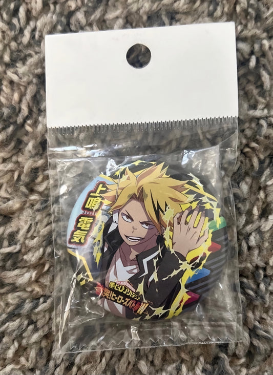 My Hero Academia Denki Kaminari Can Badge