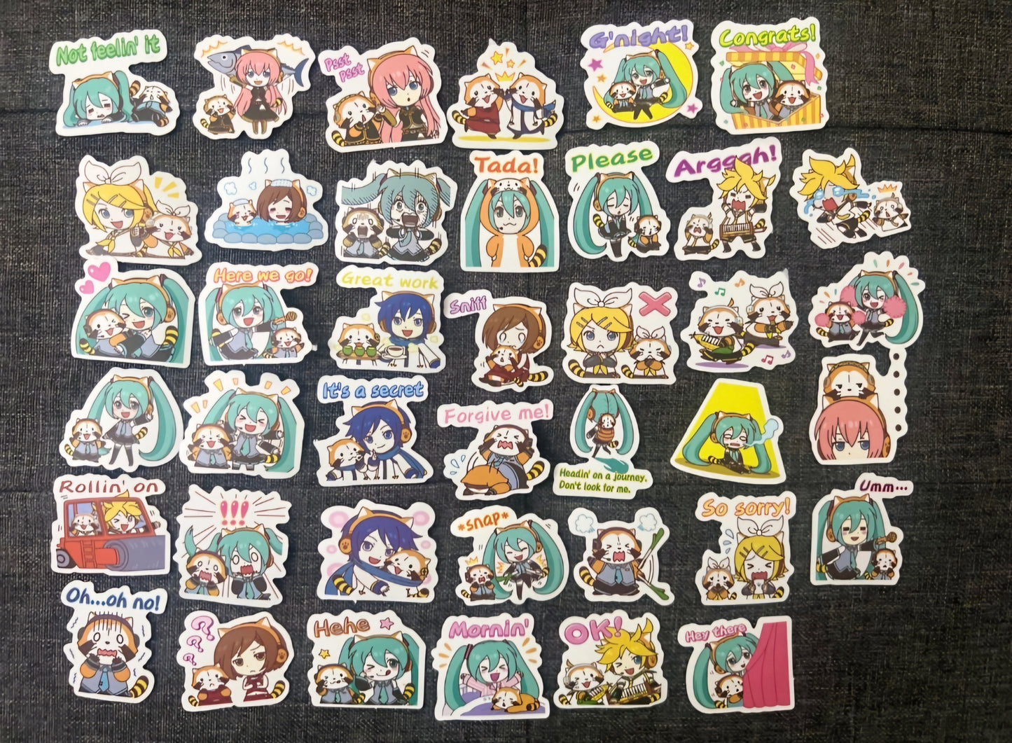 Hatsune Miku Rascal Vocaloid Anime 40 Piece Sticker Set