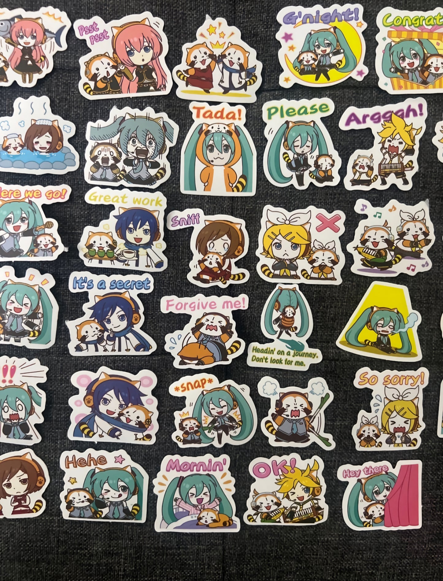 Hatsune Miku Rascal Vocaloid Anime 40 Piece Sticker Set