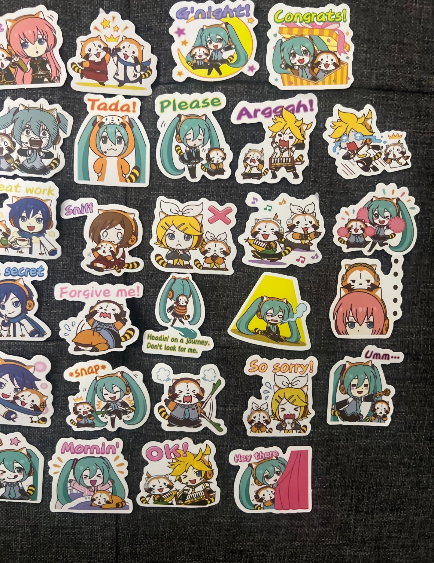 Hatsune Miku Rascal Vocaloid Anime 40 Piece Sticker Set