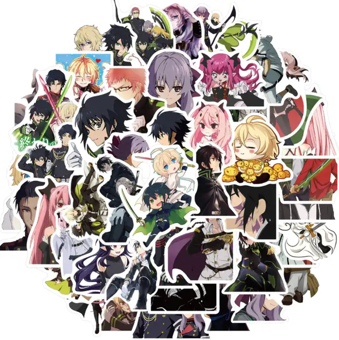 Seraph Of The End Anime 50 Piece Sticker Set