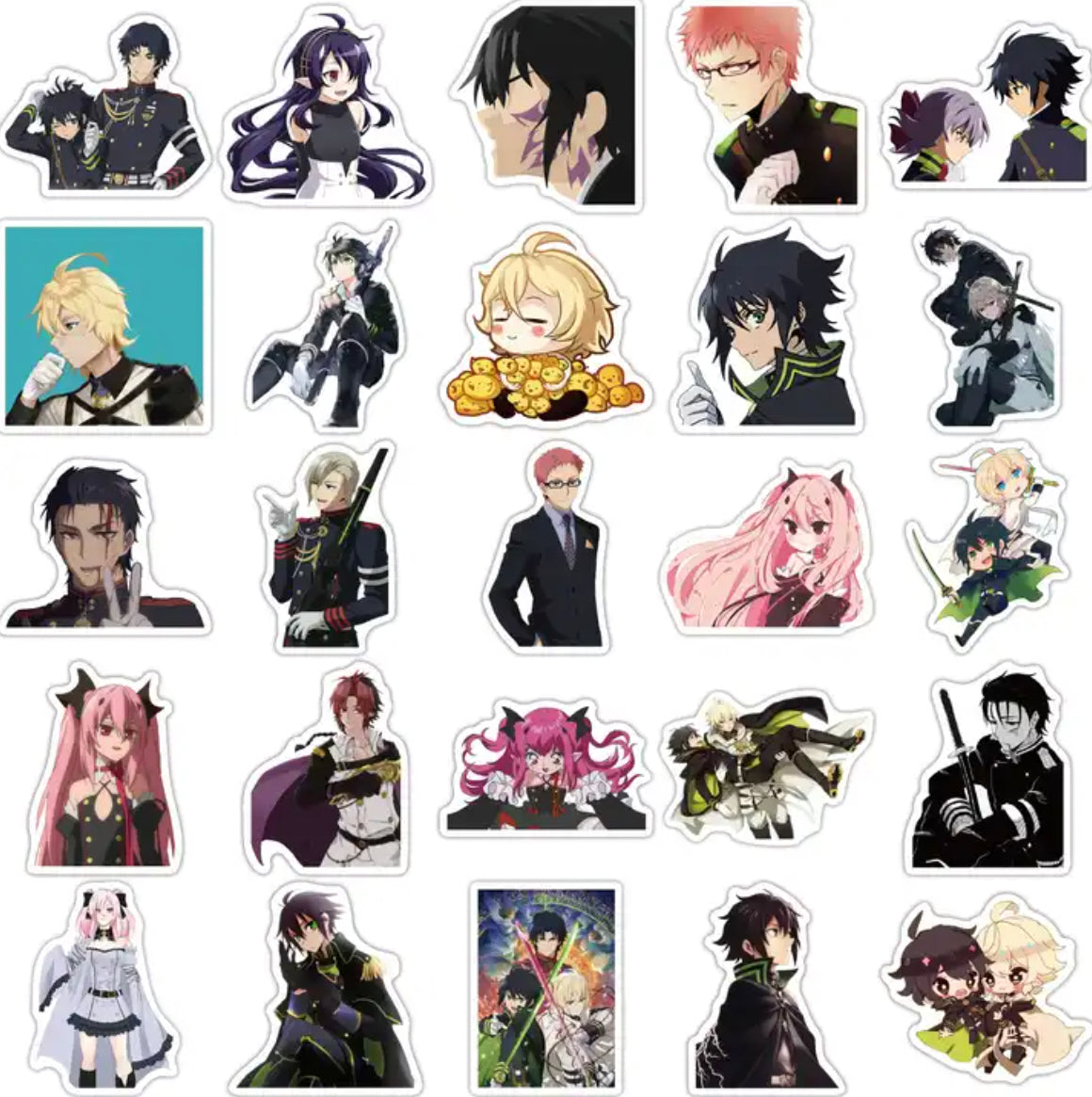 Seraph Of The End Anime 50 Piece Sticker Set