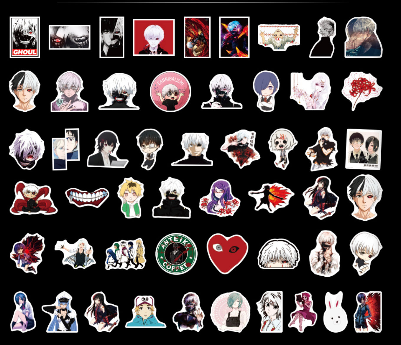 Tokyo Ghoul Anime 45 Piece Sticker Set