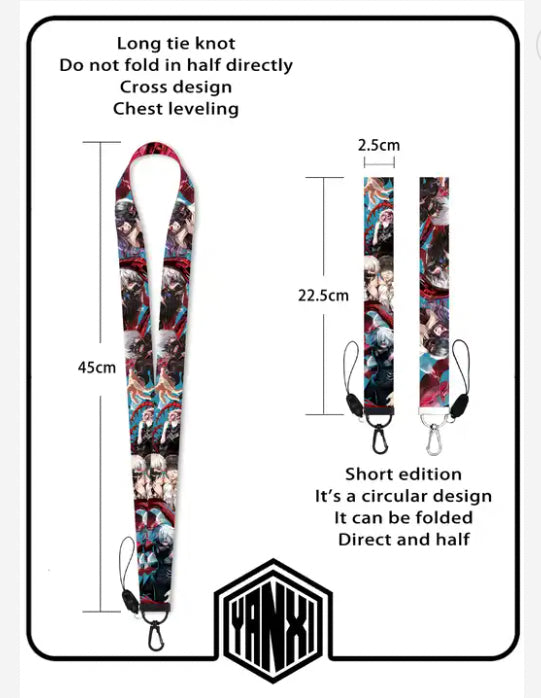 Tokyo Ghoul Anime Lanyard Keychain