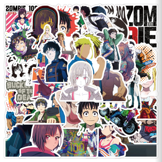 Zom 100 Anime 50 Piece Sticker Set