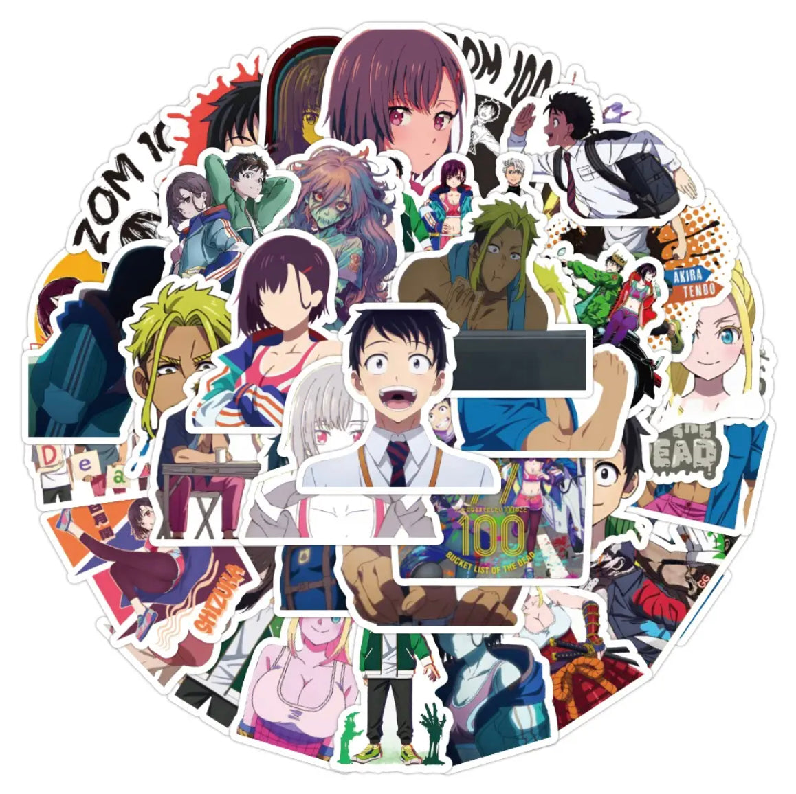 Zom 100 Anime 50 Piece Sticker Set