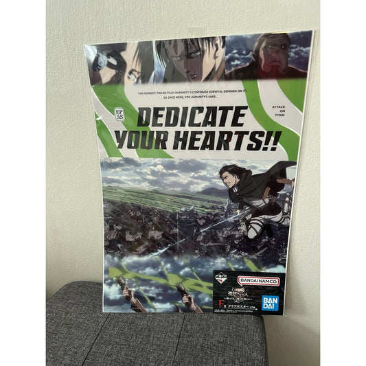 Attack On Titan Ichiban Kuji Poster 16X11 Levi Ackerman