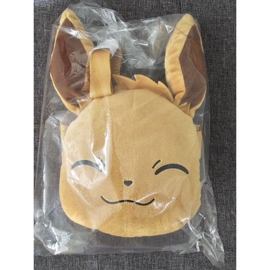 Pokemon Eevee Face Plush 8” Shoulder Bag w/ Tag Bandai Banpresto Rare F/S!