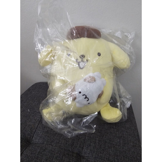 Pompompurin Plush Doll 9" Fluffy Toy Sanrio BNWT US Seller