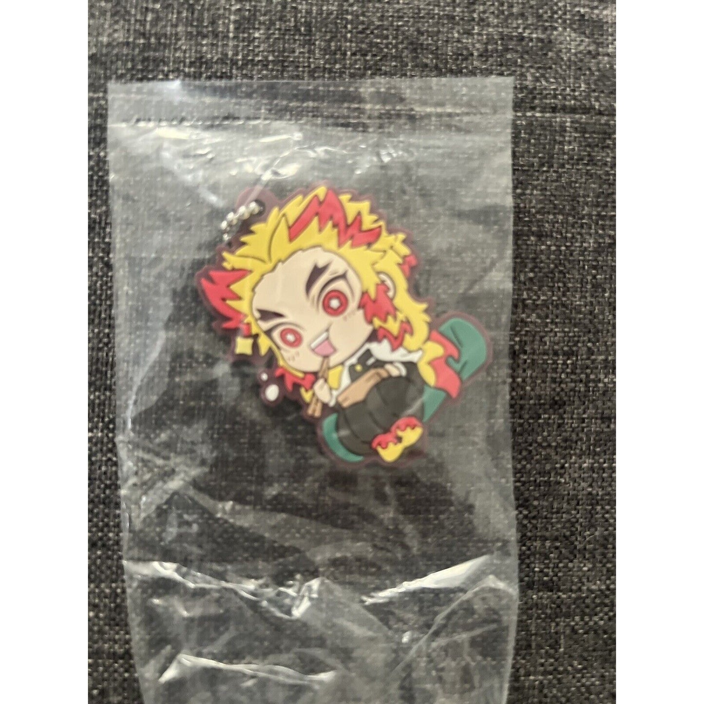 Kyojuro Rengoku Ichiban Kuji Rubber Strap Charm Mascot Keychain Demon Slayer