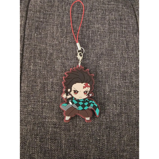 Tanjiro Kamado Rubber Strap Charm Kimetsu no Yaiba Demon Slayer Keychain Anime