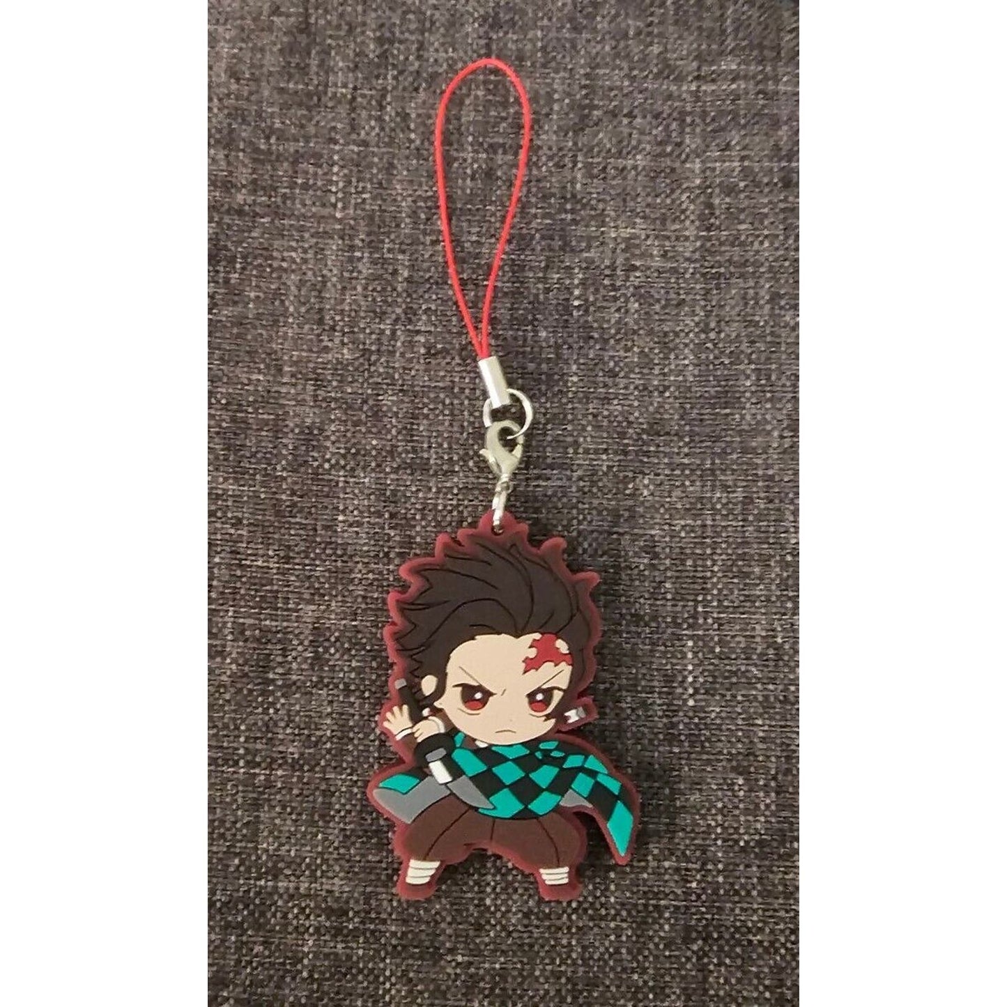 Tanjiro Kamado Rubber Strap Charm Kimetsu no Yaiba Demon Slayer Keychain Anime