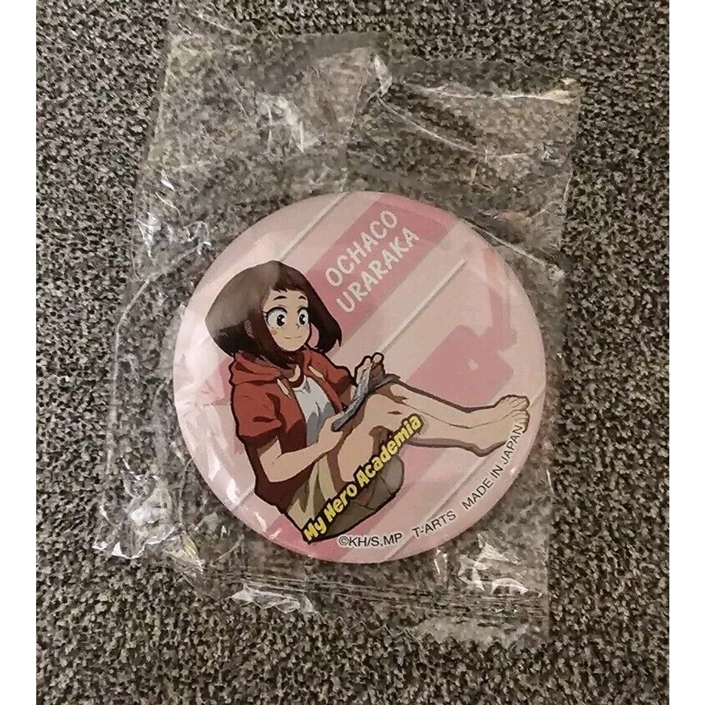 My Hero Academia Ochaco Uraraka Anime Can Badge Pin Takara Tomy Gashapon New