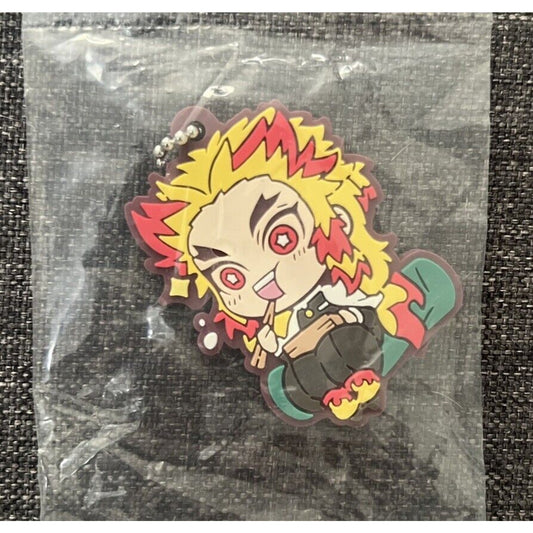 Kyojuro Rengoku Ichiban Kuji Rubber Strap Charm Mascot Keychain Demon Slayer