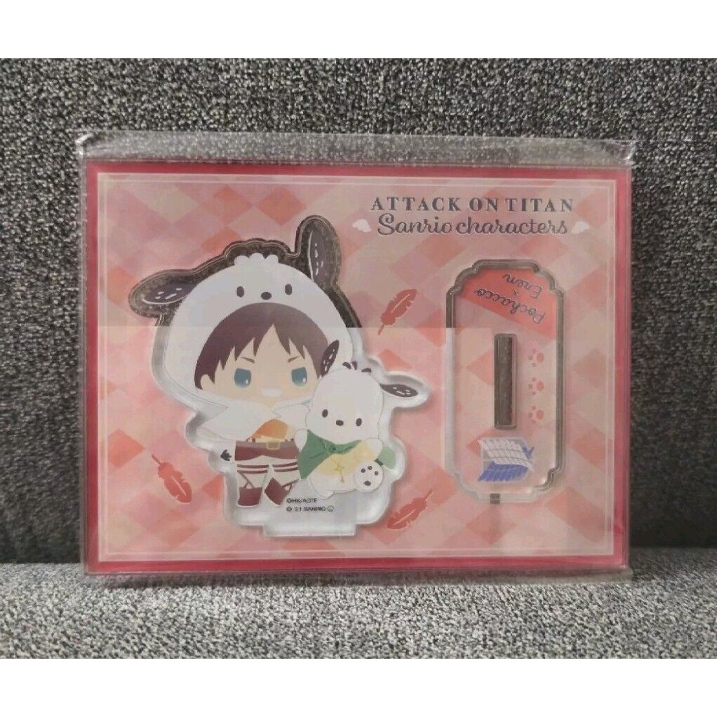 Attack On Titan X Sanrio Collab Eren Yeager Pochacco Acrylic Stand Anime