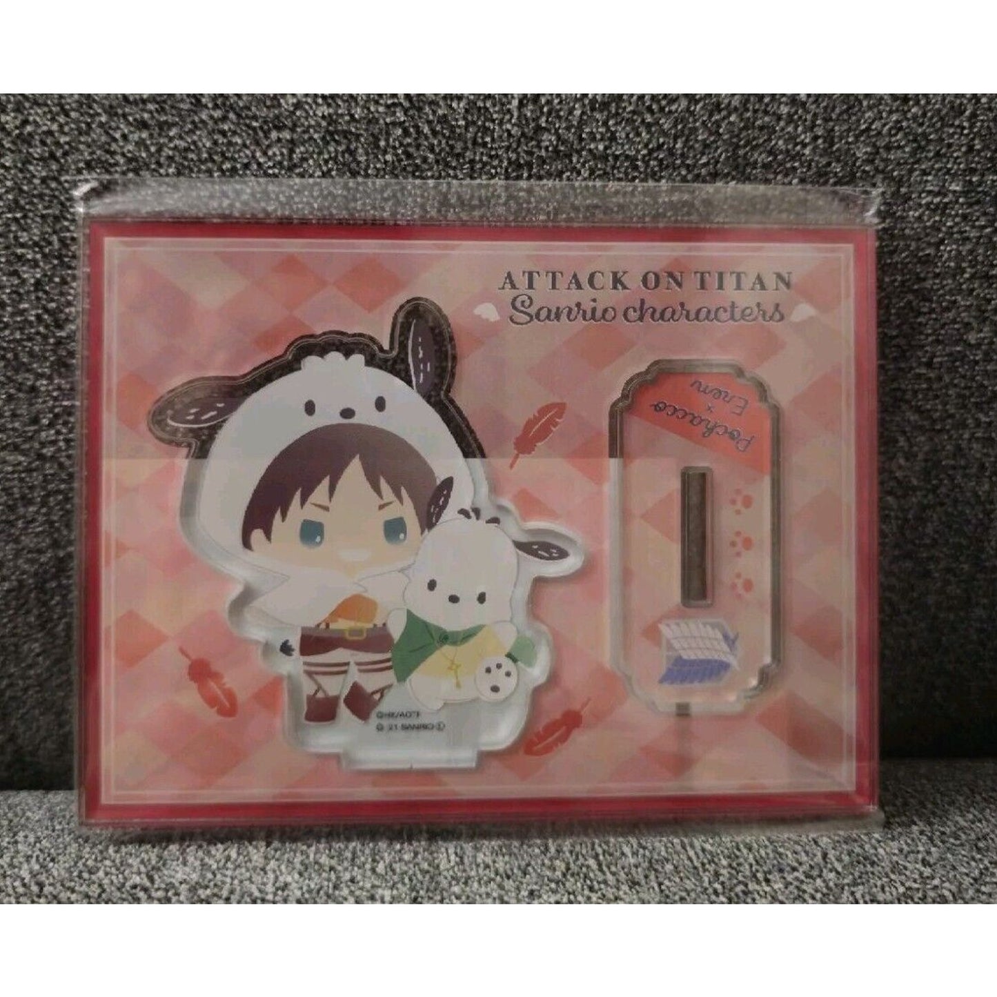 Attack On Titan X Sanrio Collab Eren Yeager Pochacco Acrylic Stand Anime