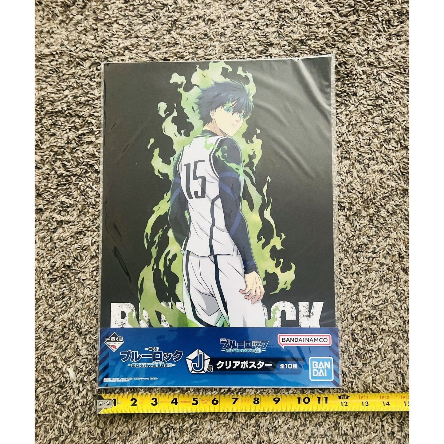 Blue Lock Ichiban Kuji J Prize Clear Poster A3 Yoichi Isagi Brand New US Seller