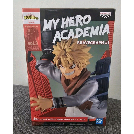 My Hero Academia Bravegraph #1 Vol. 3 Katsuki Bakugo Figure Bandai Banpresto.