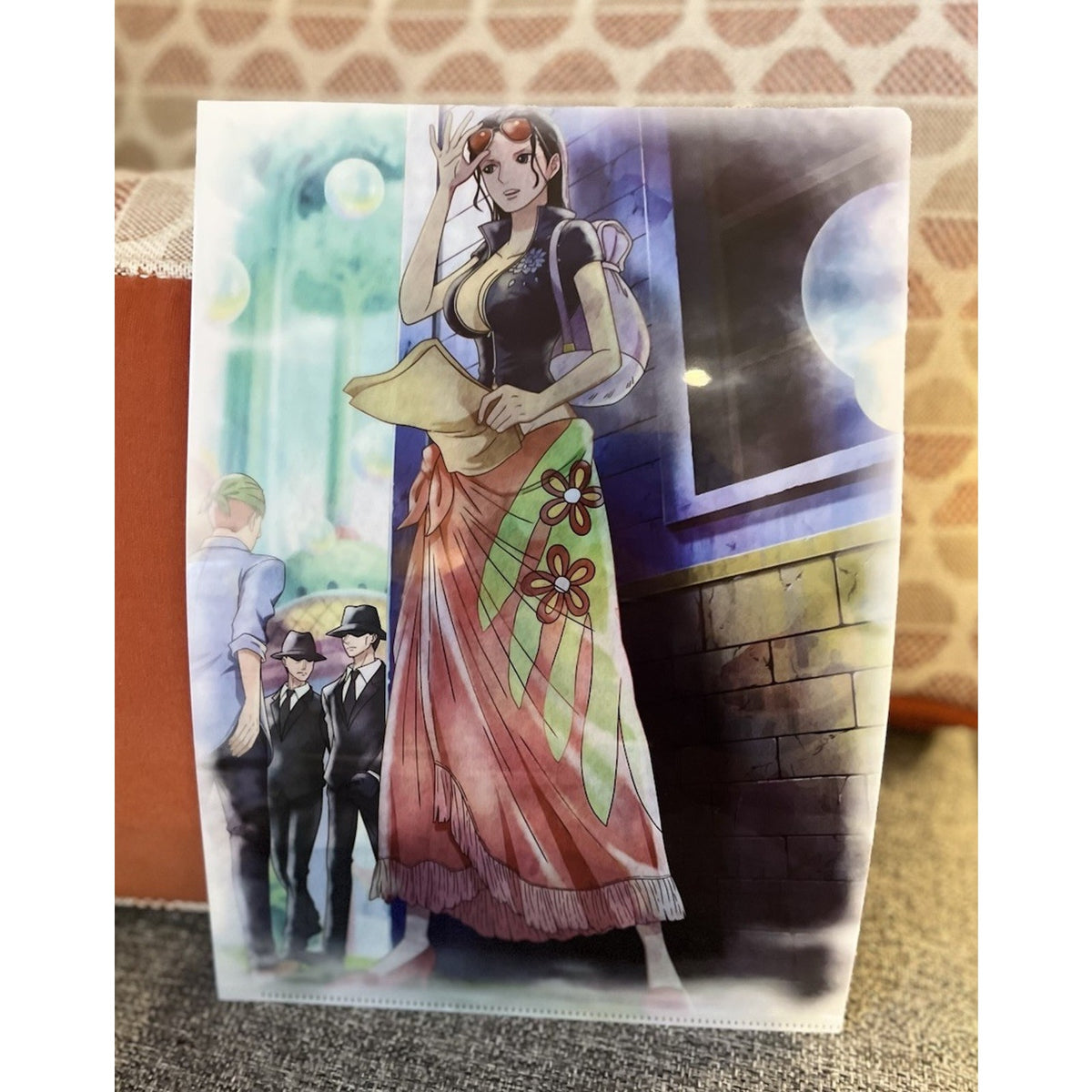 One Piece Nico Robin/Franky Anime Bandai Gashapon Clear File